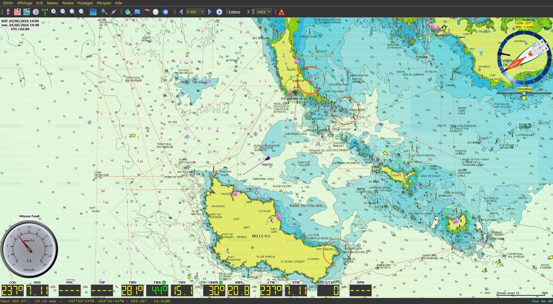 qtVlm map on tablette